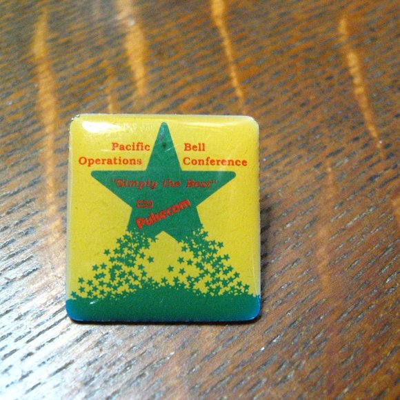 Pacific Bell Telephone Vintage 1980's Lapel Pin - Picture 2 of 4
